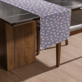 Caminho De Mesa Pequeno Purple Floral Birthday