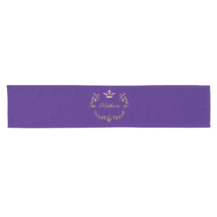 Caminho De Mesa Pequeno Púrpura Crest Personalizado