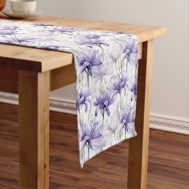 Caminho De Mesa Pequeno Púrpura Floral Púrpura De Mola Aquosa, Padrão