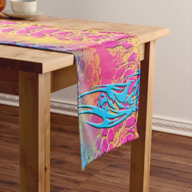 Caminho De Mesa Pequeno PYTHON - fractal decorativo moderno - (No Local)