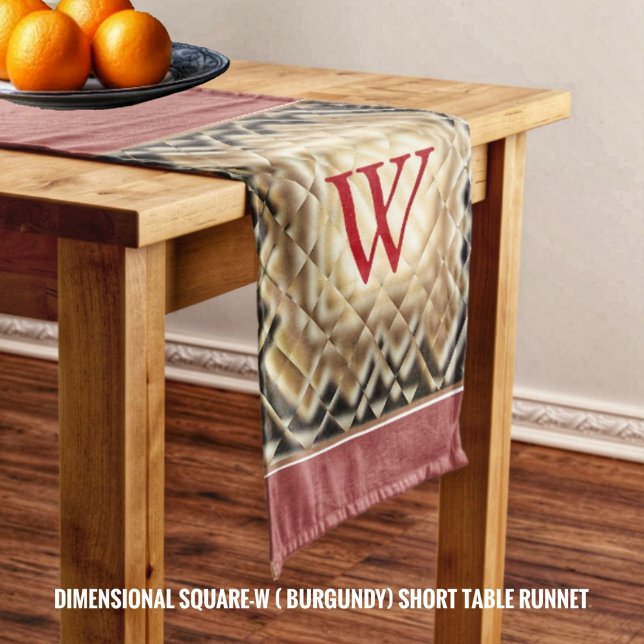 Caminho De Mesa Pequeno Quadrado Dimensional - W (Criador carregado)