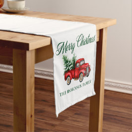 Caminho De Mesa Pequeno Quadrinho Vermelho Clássico com Aquarela de Natal 