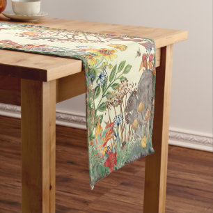 Caminho De Mesa Pequeno Queda Natureza Espelho Amarelo Pássaros Pássaros