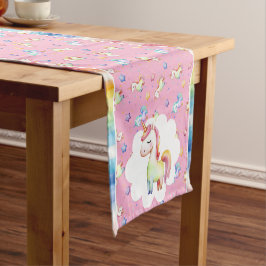 Caminho De Mesa Pequeno Rainbow Unicorn