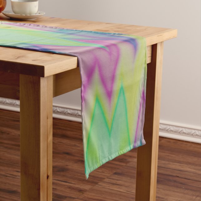 Caminho De Mesa Pequeno Rainbow Zigzags (No Local)