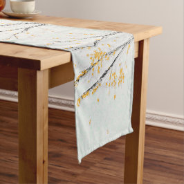 Caminho De Mesa Pequeno Ramificações da Árvore de outono com Folhas de out