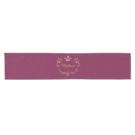 Caminho De Mesa Pequeno Raspberry Crown Crest Personalizado