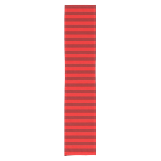 Caminho De Mesa Pequeno Red and Maroon Stripes Design (Frente)