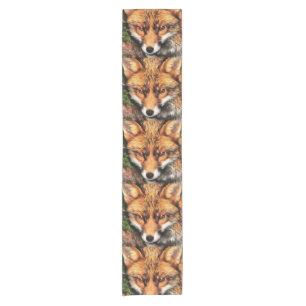 Caminho De Mesa Pequeno Red Fox Linda Arte Selvagem