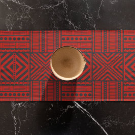 Caminho De Mesa Pequeno Red Tribal Standard Art
