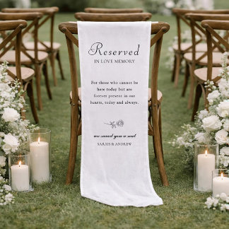 Caminho De Mesa Pequeno Reserva de Casamento Rosa Memorial em Homenagem ao