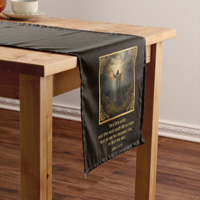 Caminho De Mesa Pequeno Ressurreição Páscoa Religiosa (No Local)