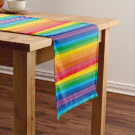 Caminho De Mesa Pequeno Retro Arco-íris 14"x72" Capete de Mesa