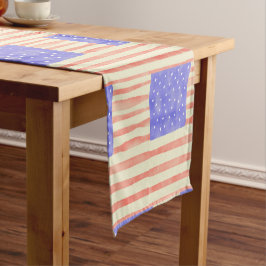 Caminho De Mesa Pequeno Riqueza aquática padrão americano de bandeira
