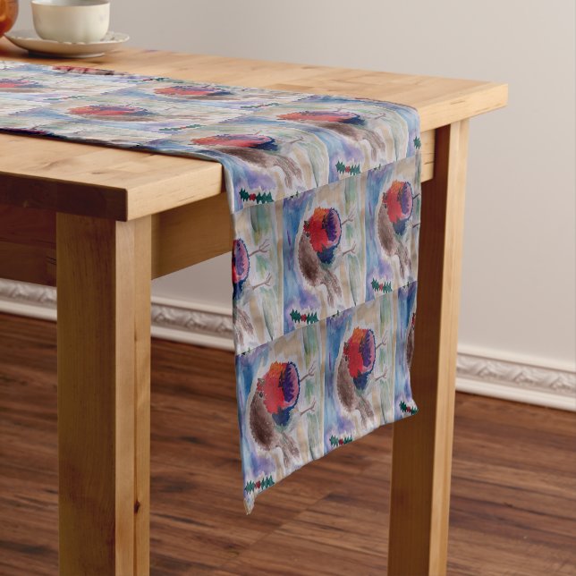 Caminho De Mesa Pequeno Robin Natal (No Local)