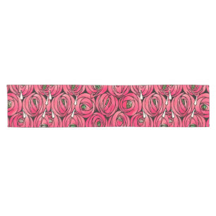 Caminho De Mesa Pequeno Rosa Art Nouveau Rennie Macintosh Graphic