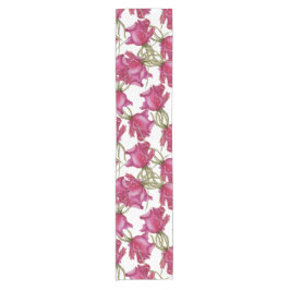 Caminho De Mesa Pequeno Rosas Rosa Padrão De Aquarela Pintado À Mão