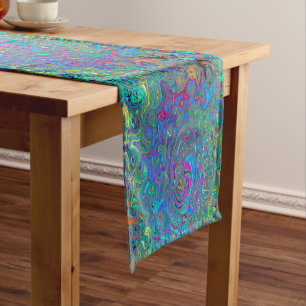 Caminho De Mesa Pequeno Rotação Retrópica Verde de Espuma Magenta, Azul
