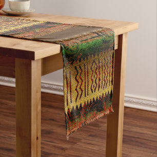 Caminho De Mesa Pequeno Roupa De Lama Tribal Afrocêntrica