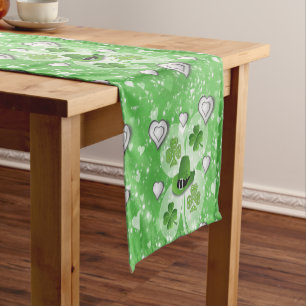 Caminho De Mesa Pequeno Rua de Tablecloth Runner. Dia de Patrick