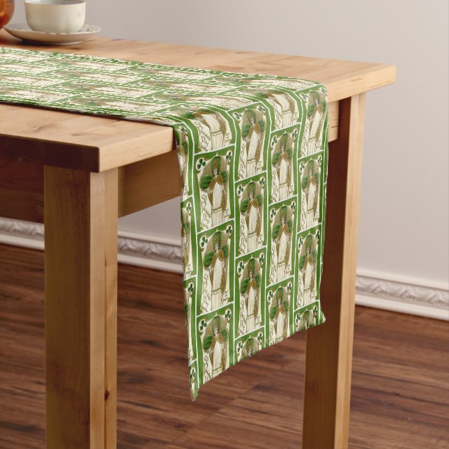 Caminho De Mesa Pequeno Rua de Tablecloth Runner. Dia de Patrick (No Local)