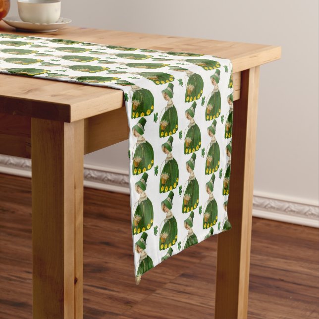 Caminho De Mesa Pequeno Rua de Tablecloth Runner. Dia de Patrick (No Local)