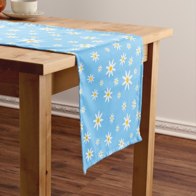 Caminho De Mesa Pequeno Runner Blue Daisy Mesa (No Local)