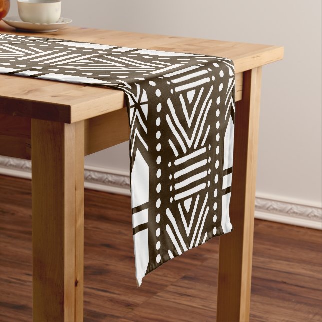 Caminho De Mesa Pequeno Runner de Mesa Bogolan africano impresso (No Local)