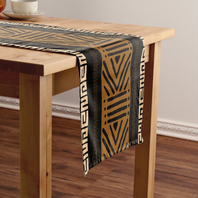 Caminho De Mesa Pequeno Runner de Mesa Bogolan africano impresso (No Local)