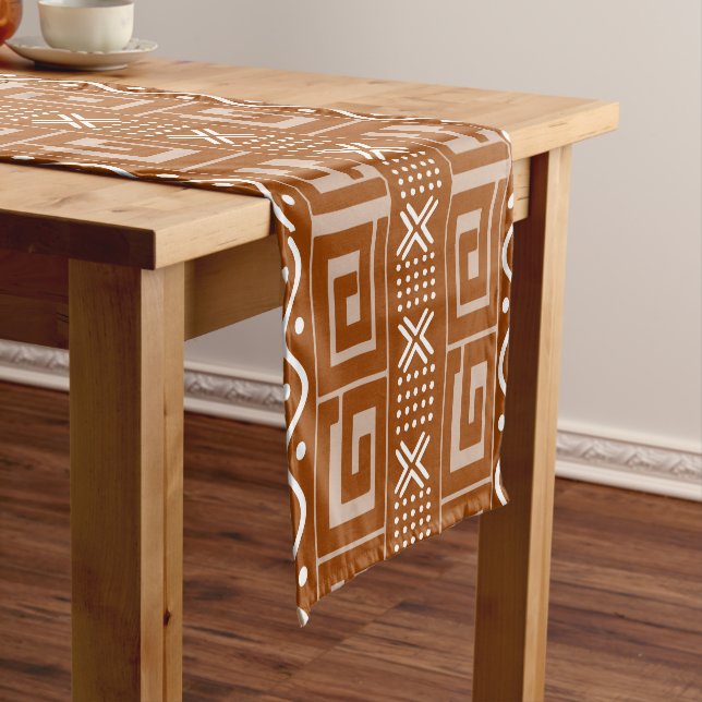 Caminho De Mesa Pequeno Runner de Mesa Bogolan africano impresso (No Local)
