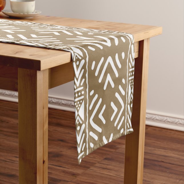 Caminho De Mesa Pequeno Runner de Mesa Bogolan africano impresso (No Local)