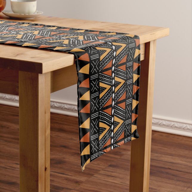 Caminho De Mesa Pequeno Runner de Mesa Bogolan africano impresso (No Local)