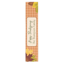 Caminho De Mesa Pequeno Runner de Mesa de Ação de Graças de Autumn Gingham