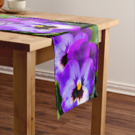 Caminho De Mesa Pequeno Runner de Mesa de Borboleta Pansy Roxo