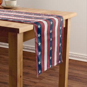 Caminho De Mesa Pequeno Rustic 4 de julho