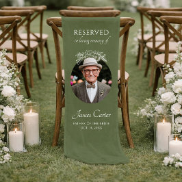 Caminho De Mesa Pequeno Sage Linen Casamento Memorial Pai da Noiva