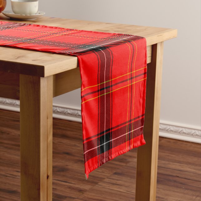 Caminho De Mesa Pequeno Scottish Red Tartan (No Local)
