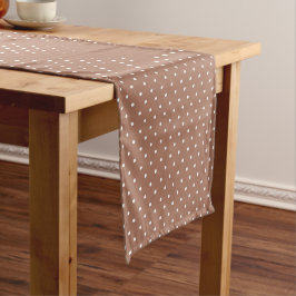 Caminho De Mesa Pequeno Seamless medium brown polka dot  pattern