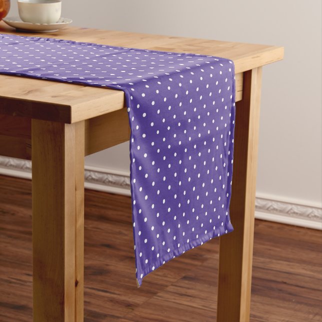 Caminho De Mesa Pequeno Seamless  medium purple polka dot pattern (No Local)