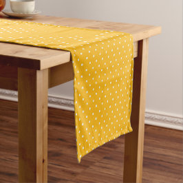 Caminho De Mesa Pequeno Seamless yellow-orange  polka dot  pattern 