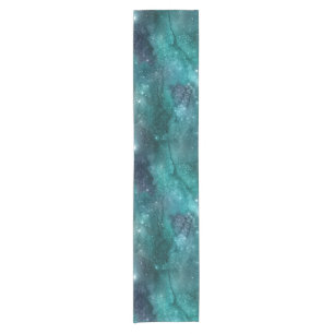 Caminho De Mesa Pequeno Série Teal Galaxy Design 8