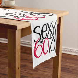 Caminho De Mesa Pequeno Sexy em 60 Mesas vermelhas