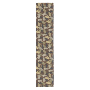 Caminho De Mesa Pequeno Silhouette Animal Camouflage Brown