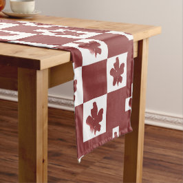 Caminho De Mesa Pequeno Silhueta de flores em padrão.