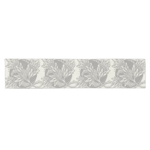 Caminho De Mesa Pequeno Simples Art Nouveau Design Floral e Tan