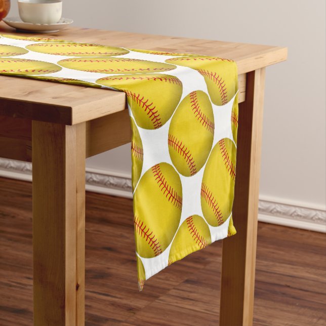 Caminho De Mesa Pequeno Softbol Amarelo (No Local)