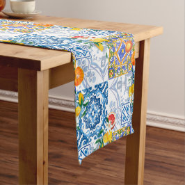 Caminho De Mesa Pequeno Sol siciliano, limão, majolica,