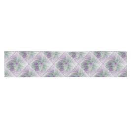Caminho De Mesa Pequeno Sonho de Flor, Arte Fractal Verde Abstrato púrpura