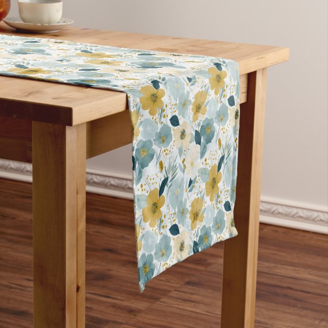 Caminho De Mesa Pequeno Spring Botanical Floral  Table Runner (No Local)