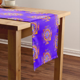 Caminho De Mesa Pequeno Sri Yantra - Símbolo hinduísmo Design 1